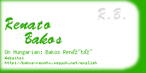 renato bakos business card